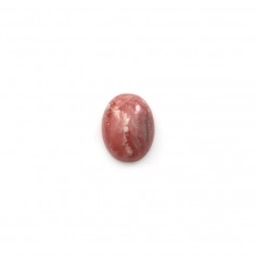 Cabochon de rhodochrosite de forme ovale 11x13mm x 1pc