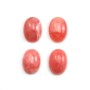 Cabochon de rhodochrosite rose, de forme ovale, et de taille 11x15mm x 1pc