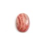 Cabochon de rhodochrosite rose, de forme ovale, et de taille 11x15mm x 1pc
