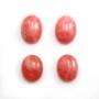 Cabochon de rhodochrosite de forme ovale 12x15mm x 1pc