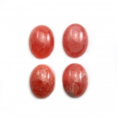 Cabochon de rhodochrosite rose, de forme ovale, et de taille 13x17mm x 1pc
