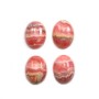 Cabochon de rhodochrosite rose, de forme ovale, et de taille 13x17mm x 1pc