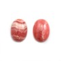 Cabochon de rhodochrosite rose, de forme ovale, et de taille 14x19mm x 1pc