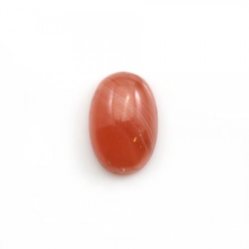 Pink rhodochrosite cabochon, in oval shape, in size of 8x12mm x 1pc