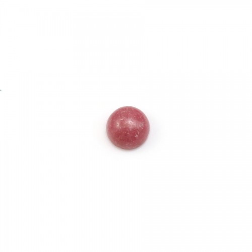 Pink rhodonite cabochon, in round shape, in size of 4mm x 6pcs