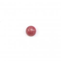 Cabochon de rhodonite rose, de forme ronde, et de taille 4mm x 6pcs