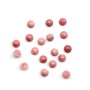 Cabochon de rhodonite rose, de forme ronde, et de taille 6mm x 5pcs