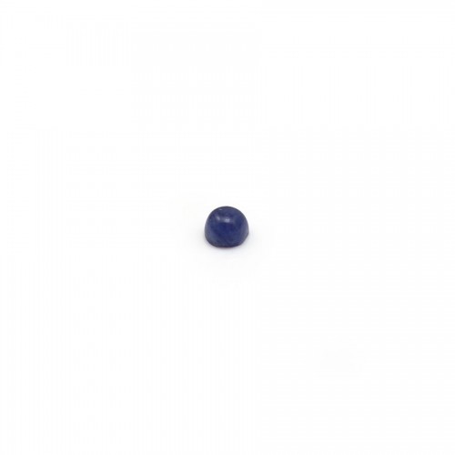 Cabochon of blue sodalite, in round shape, 2mm x 4pcs
