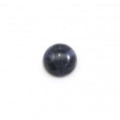 Cabochon de sodalite bleu, de forme ronde, 8mm x 5pcs
