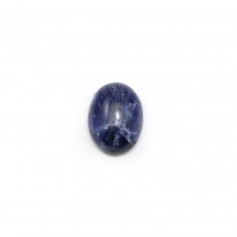 Cabochon de sodalite, de forme ovale, 7 * 9mm x 4 pcs