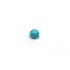 Cabochon turquoise de forme ronde 3mm x 2pcs
