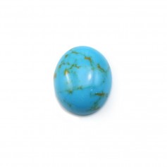 Cabochon turquoise reconstitué 10x12mm x 4pcs