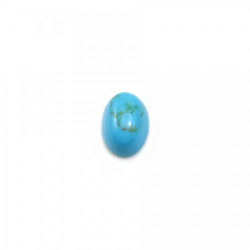 Cabochon turquoise reconstitué 5x7mm x 4pcs