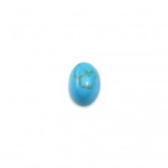 Cabochon turquoise reconstitué 5x7mm x 4pcs