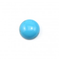 Cabochon turquoise reconstituée rond 10mm x 4pcs