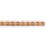 Salmon color oval freshwater pearls 6-7mm x 40cm
