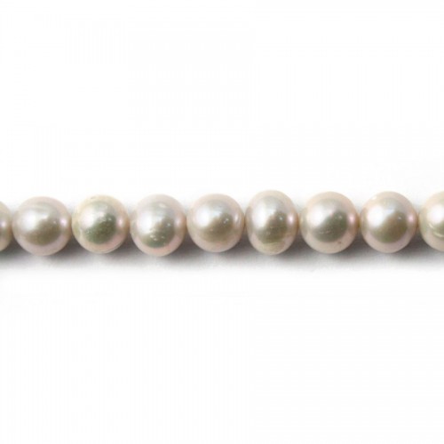 Grey Freshwater Pearl Round 7mm x 40 cm 