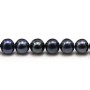 Perles d'eau Douce teinte bleu foncée 8-9mm x 4pcs