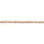 Perle de culture d'eau douce, saumon, olive, 3.5-4mm x 39cm