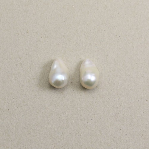 Perles d'eau douche baroque x 2pcs