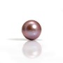 Perle de culture d'eau douce mauve ronde 12-13mm  semi-percée  x 1pc