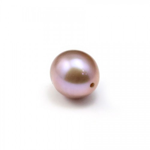 Half-drilled oval mauve color freshwater pearl 8-8.5mm x 1pc