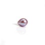 Perle de culture d'eau douce semi-percé, ovale mauve, 7- 7.5mm  x 2pcs