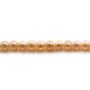 freshwater cultured pearl in gold color, baroque shape 8x13mm x 40cm