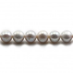 Freshwater cultured pearls white 7-8mm x 40cm