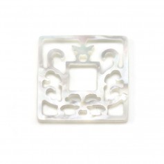 Nacre blanche ronde arbre 12mm x 1pc