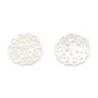 Nacre de couleur blanche, en forme de fleur, de taille 14mm x 1pc