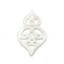 Nacre grise gourde ajourée 16x26mm x 1pc
