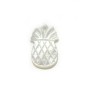 Nacre de couleur blanche, en forme d'ananas, 10 * 17.5mm x 1pc