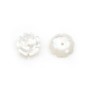 Coupelle fleur en nacre 8 mm blanc x2