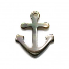 Nacre grise en fleur plate 16mm x 1pc