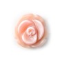 Nacre rose en forme de rose 10mm x 1pc