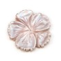 Nacre blanche en fleur de 5 feuilles 28mm x 1pc
