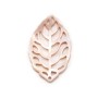 Nacre grise feuille ajourée 15x25mm x 1pc