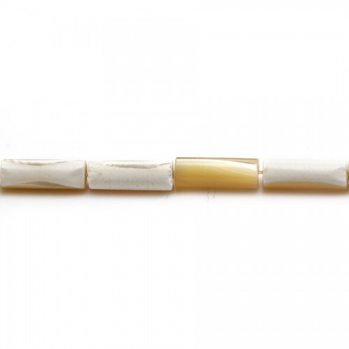 Nacre jaune, en forme de tube, 5 * 14mm x 40cm