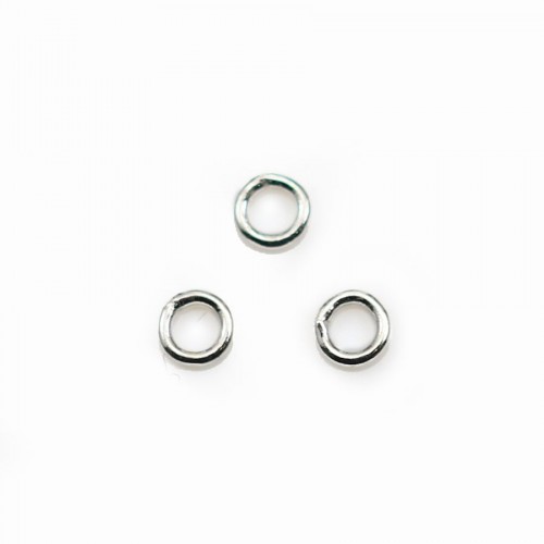 Silver 925 Welded Round Rings 4mm in bag 