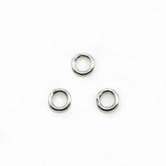 Anneaux  soudé  4 x 0,8 mm argent 925 x10PCS