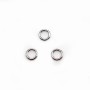 Anneaux  Rond Soudé 4 x 0,6mm argent 925 rhodié x10 pcs