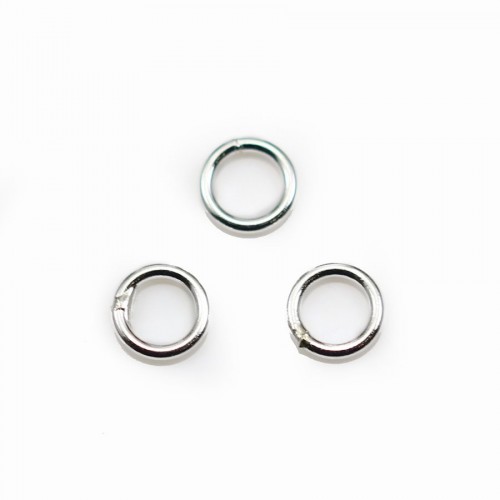 Anneaux  soudé  5x0,8 mm argent 925 x10PCS