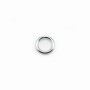 Anneaux ronds fermés, 6x0,8 mm argent 925 x10PCS