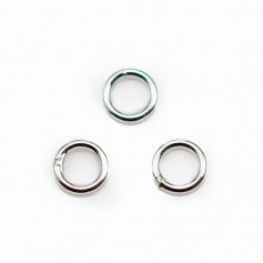 Anneaux ronds fermés, 6x0,8 mm argent 925 x10PCS