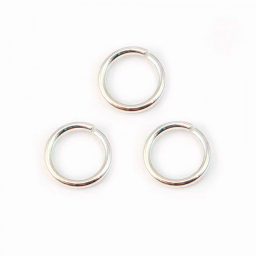 925 Silver, Open Round Rings, 8mm, x 10 pcs 
