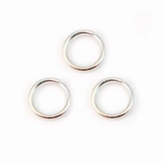 Anneaux ouverts 8x0.8mm argent 925 x10pcs