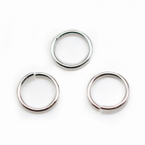 925 Silver, Open Round Rings, 10mm, x 10 pcs 