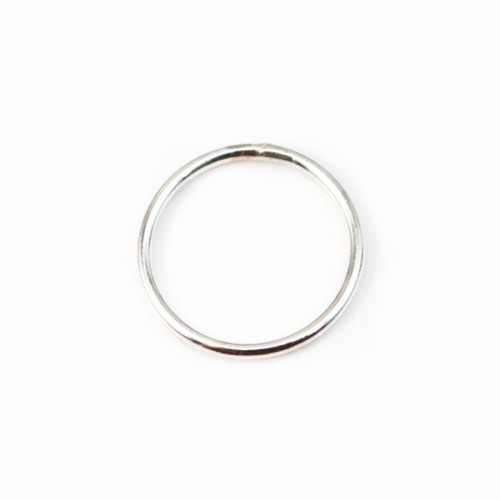 925 Silver, Closed Round Rings 14x1mm, x 2pcs