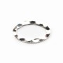 Anneaux OVALE Soudé 10x16.2mm argent 925 x2 PCS